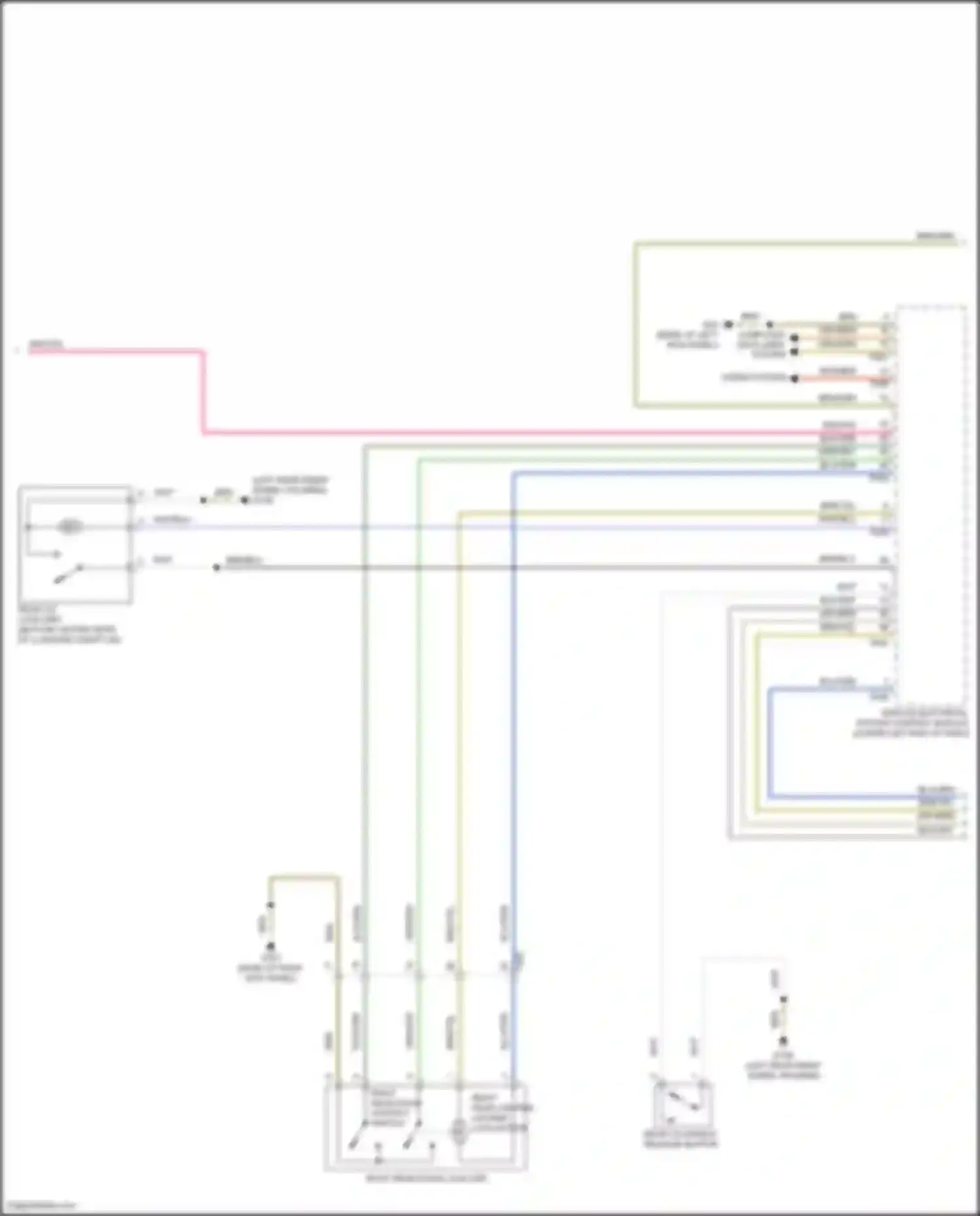 Wiring diagram rear lid handle release button for Volkswagen Passat (North America) II (2019-2022) (1 of 3)