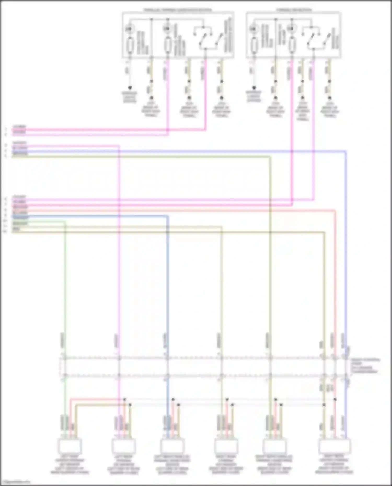 Wiring diagram right rear parallel parking assistance sensor for Volkswagen Passat (North America) II (2019-2022) (1 of 1)