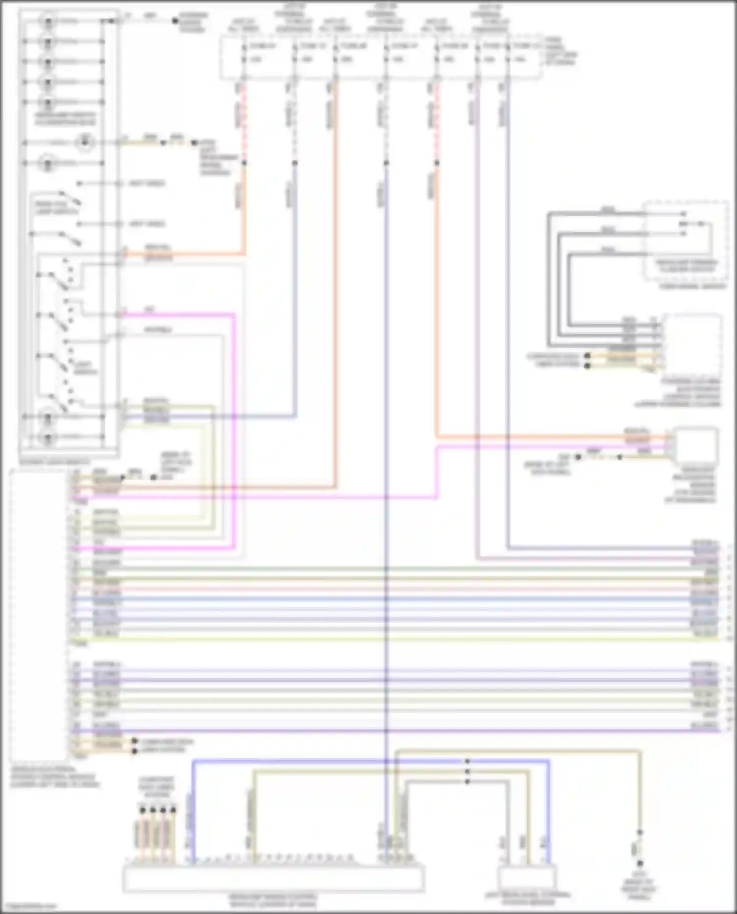 Wiring diagram steering column electronics control module for Volkswagen Passat (North America) II (2019-2022) (7 of 16)