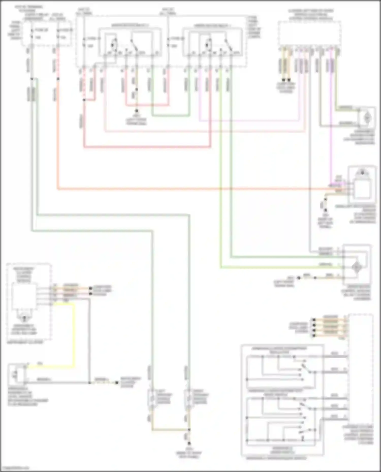 Wiring diagram windshield wiper intermittent mode switch for Volkswagen Passat (North America) II (2019-2022) (2 of 2)