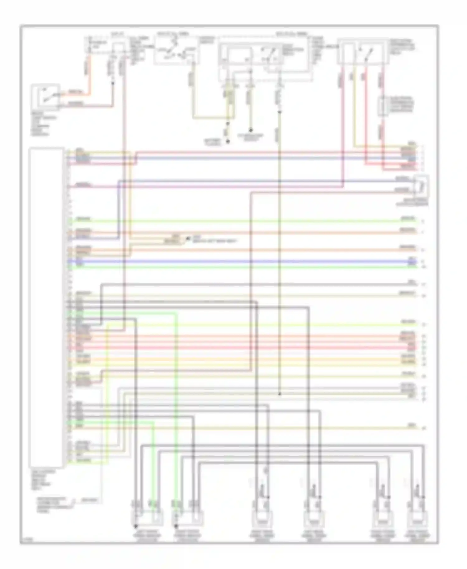 Passat Volkswagen B4 (1993-1997): Anti-lock brake system wiring diagram (1995 passat circuit 1 of 2)