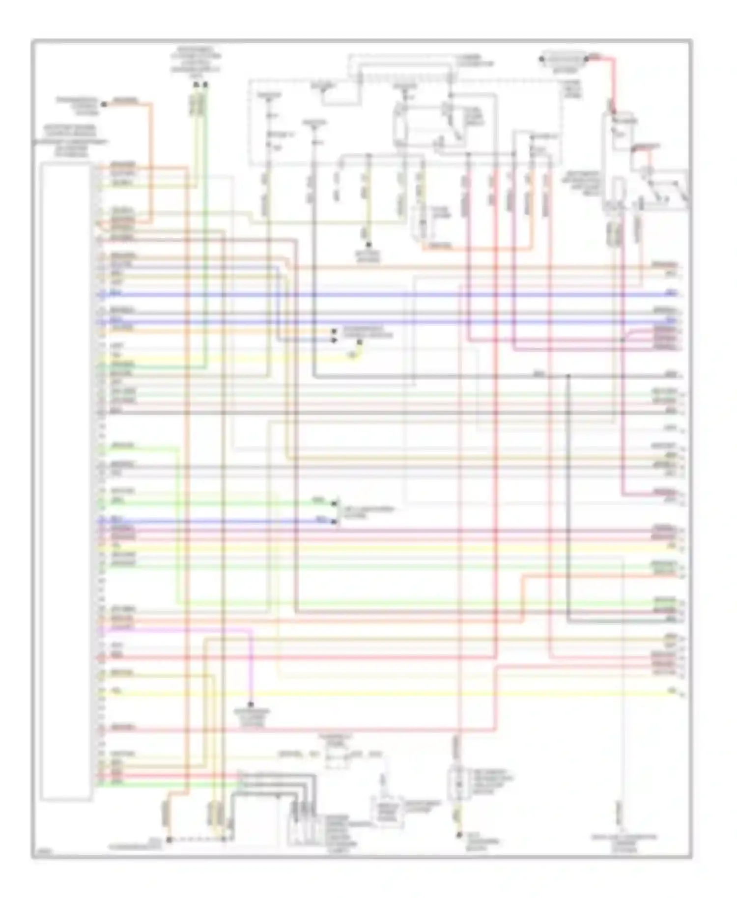 Passat Volkswagen B4 (1993-1997): Wiring diagram engine performance 2.0l, wiring diagram (passat 2.0l circuit 1 of 2)