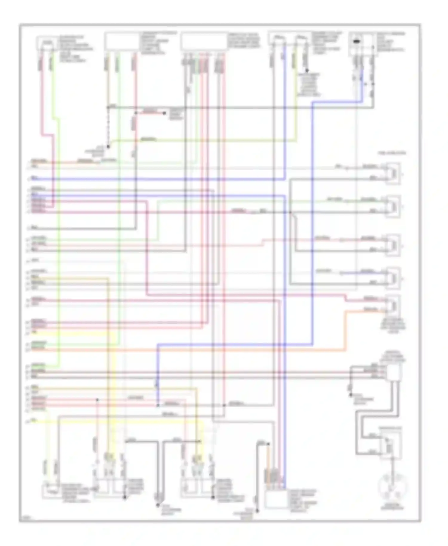 Passat Volkswagen B4 (1993-1997): Wiring diagram engine performance 2.0l, wiring diagram (passat 2.0l circuit 2 of 2)