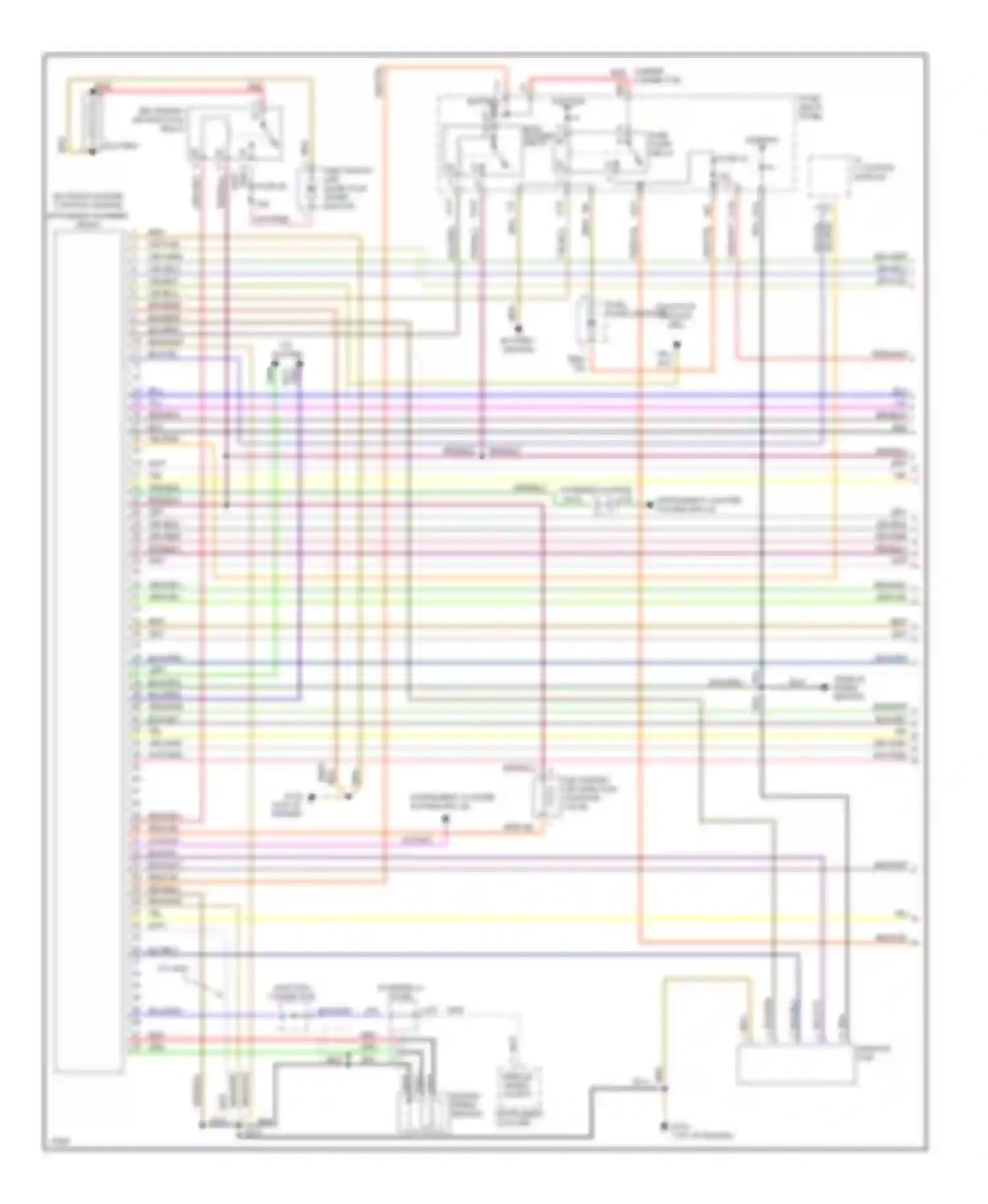 Passat Volkswagen B4 (1993-1997): Wiring diagram engine performance 2.8l (1 of 2)