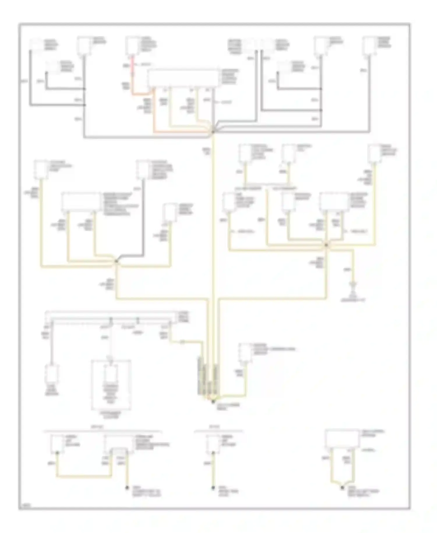 Passat Volkswagen B4 (1993-1997): Ground distribution circuit (2 of 4)