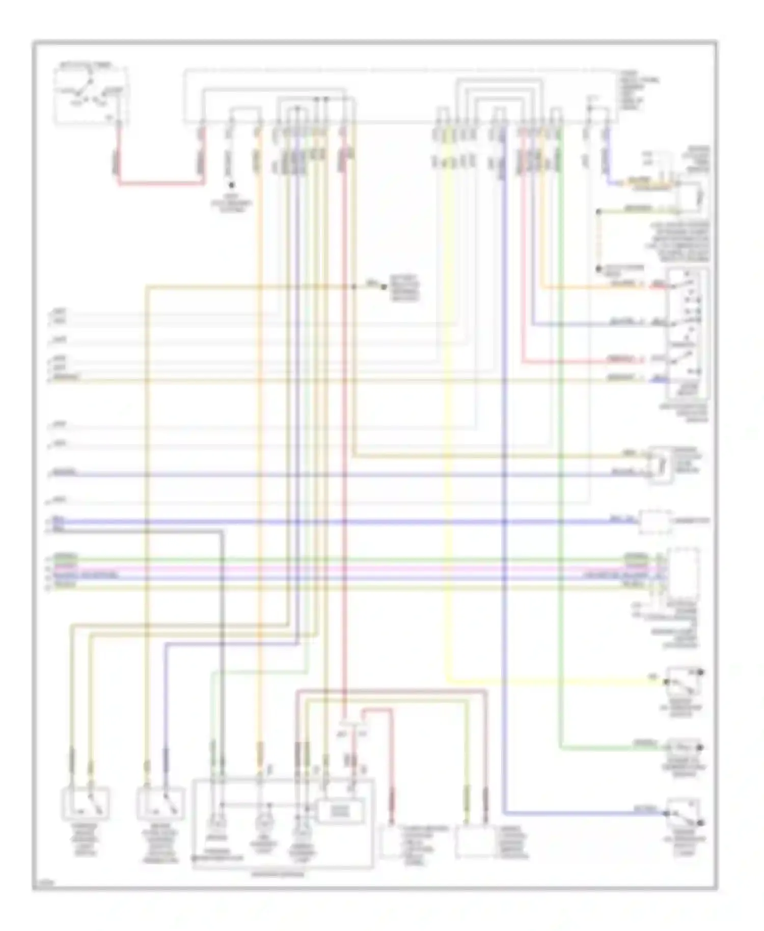 Passat Volkswagen B4 (1993-1997): Instrument panel wiring diagram (1995-96 circuit 2 of 2)