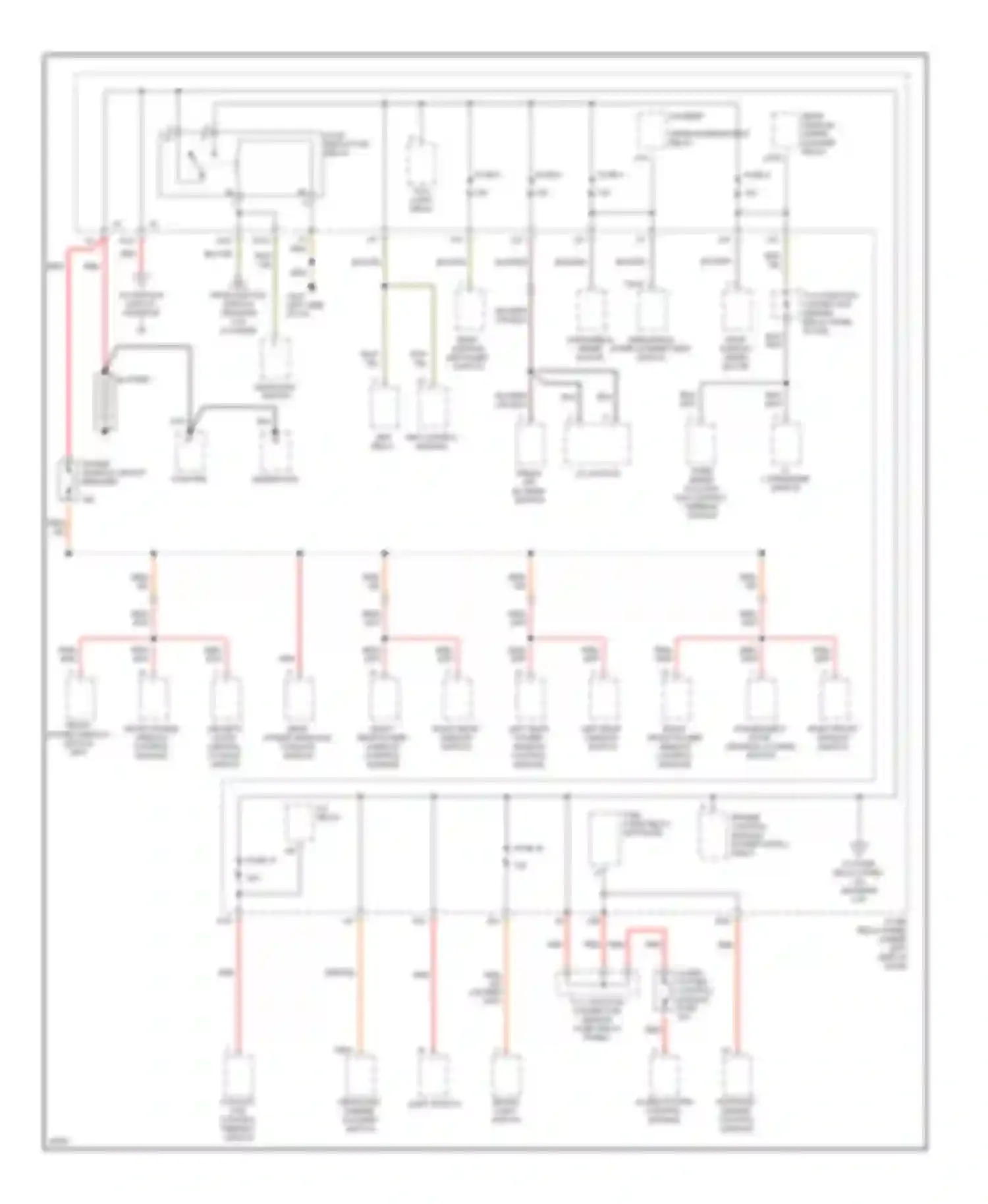 Passat Volkswagen B4 (1993-1997): Power distribution circuit (1 of 4)
