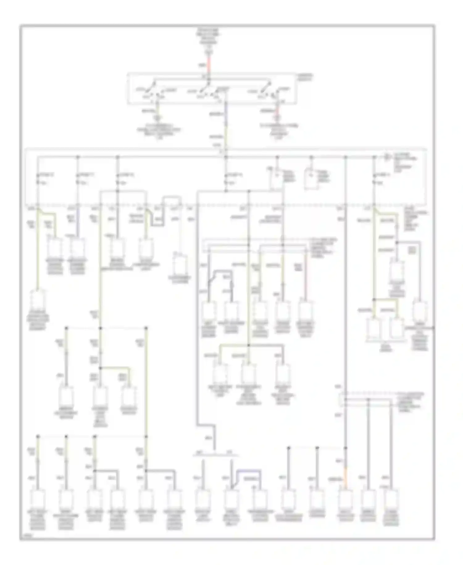 Passat Volkswagen B4 (1993-1997): Power distribution circuit (2 of 4)