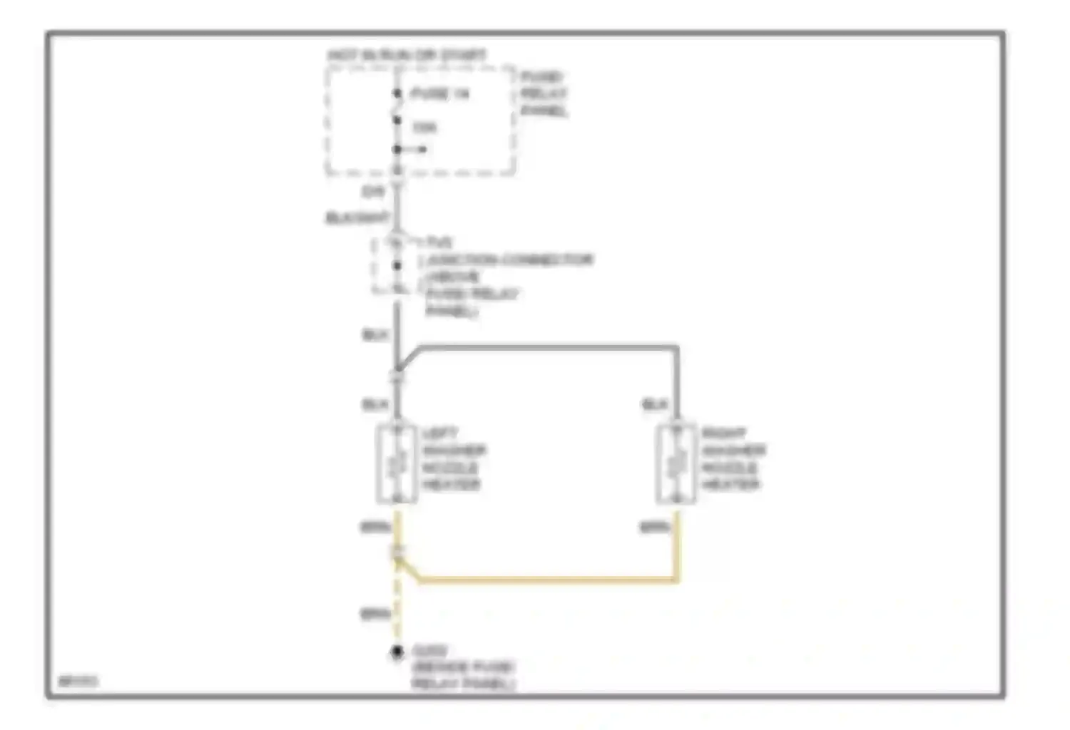 Passat Volkswagen B4 (1993-1997): Heated windshield washer circuit