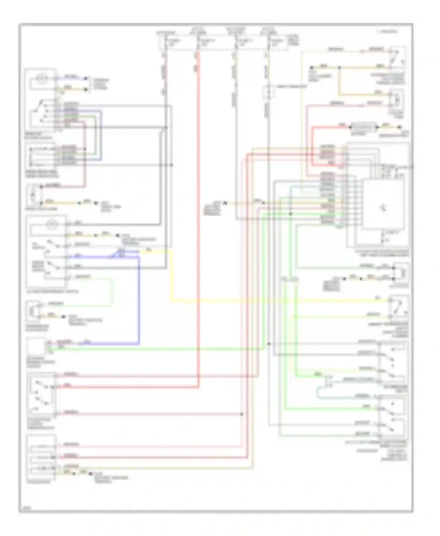 Wiring diagram a/c cut out thermal switch/third speed coolant for Volkswagen Passat B4 (1993-1997) (1 of 2)