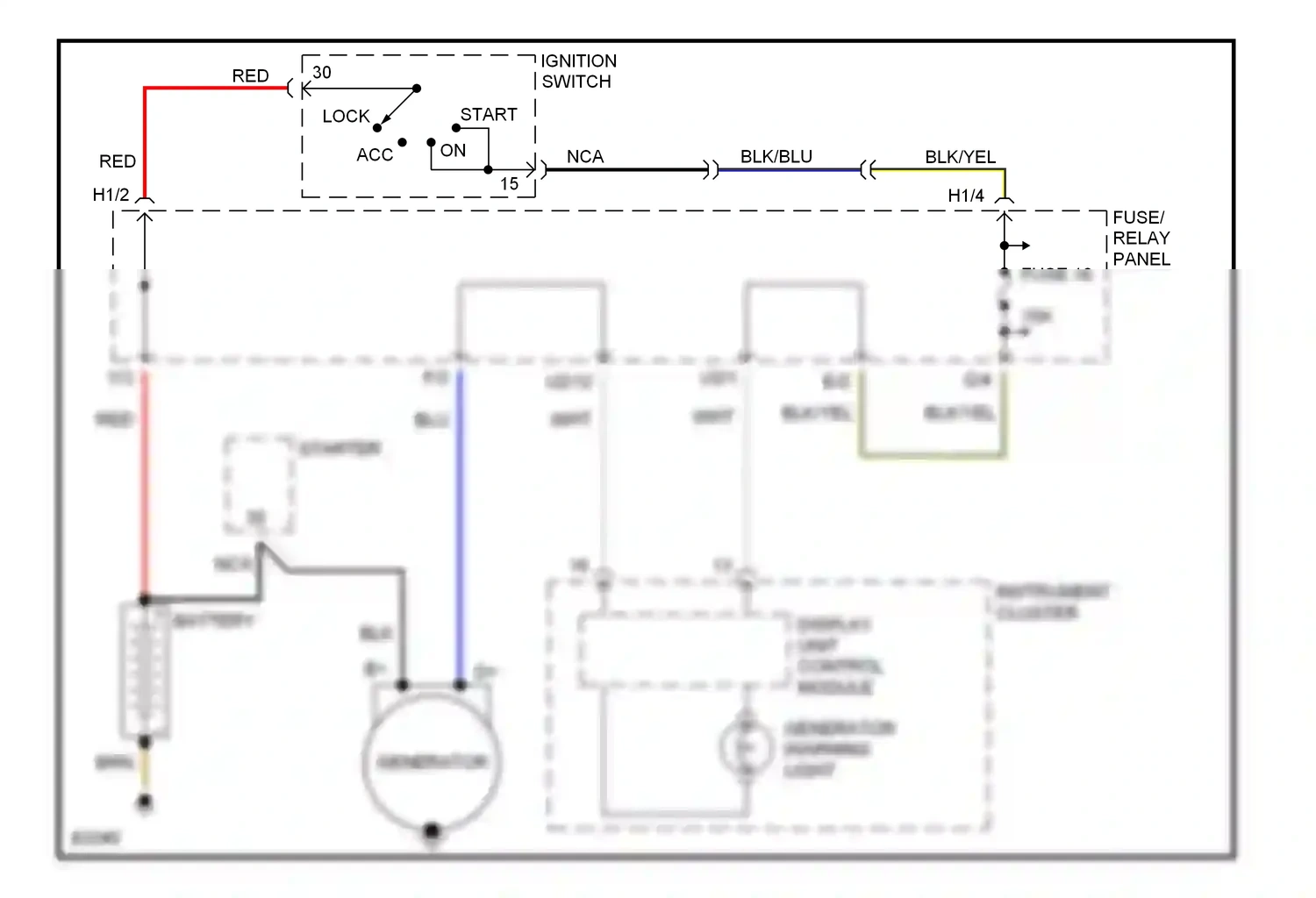 Wiring diagram display unit control module for Volkswagen Passat B4 (1993-1997) (1 of 1)