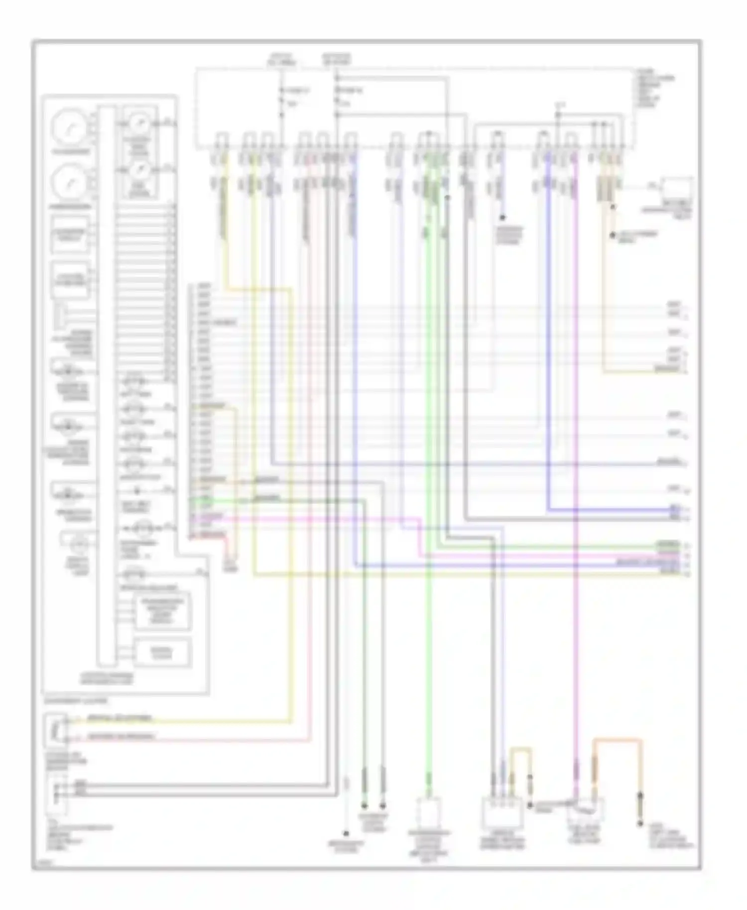 Wiring diagram engine coolant level/ temperature warning for Volkswagen Passat B4 (1993-1997) (1 of 1)