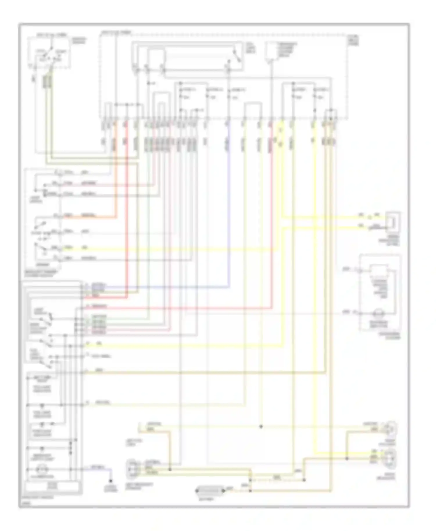 Wiring diagram high beam indicator for Volkswagen Passat B4 (1993-1997) (1 of 1)
