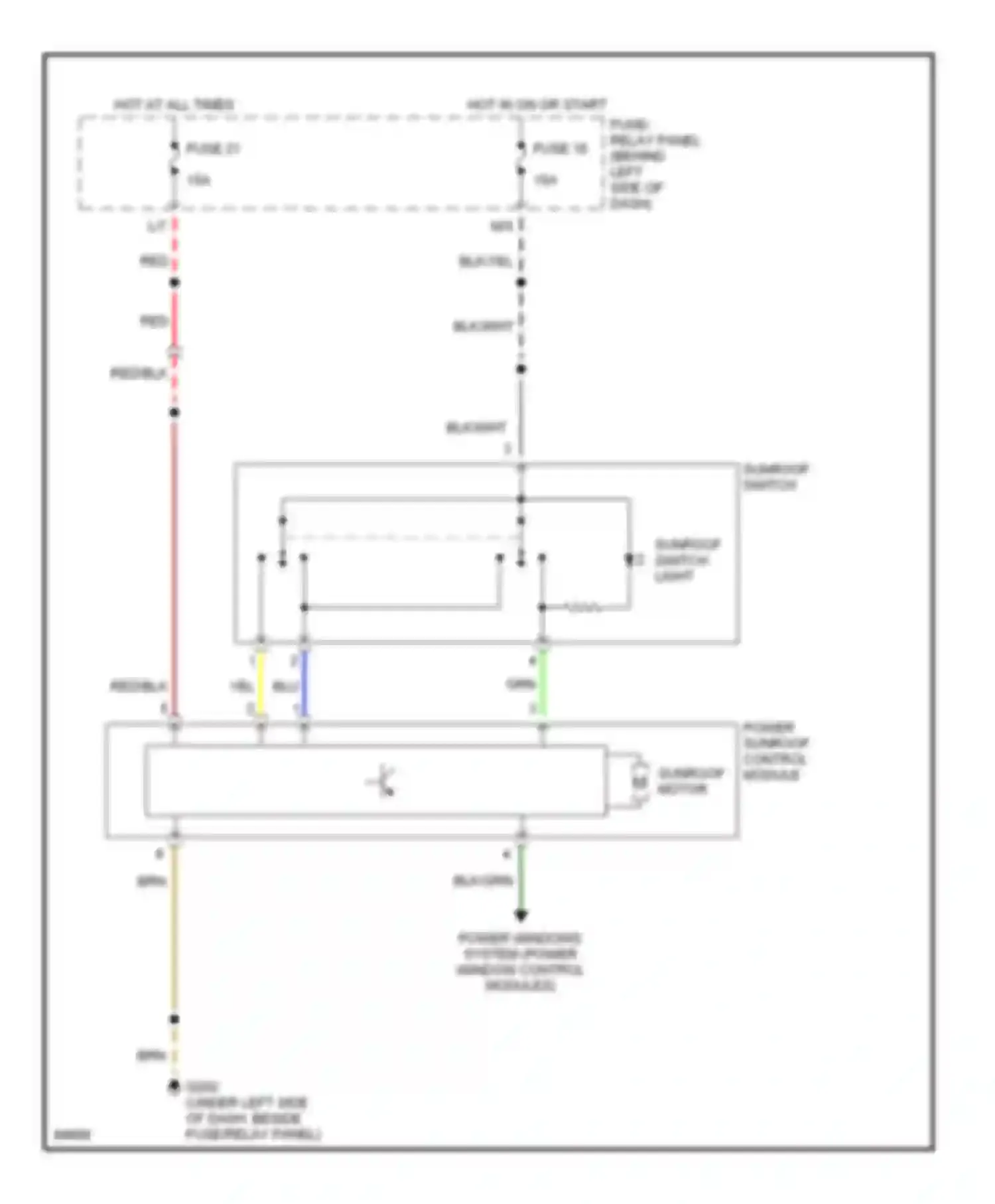 Wiring diagram hot in on or start for Volkswagen Passat B4 (1993-1997) (9 of 9)