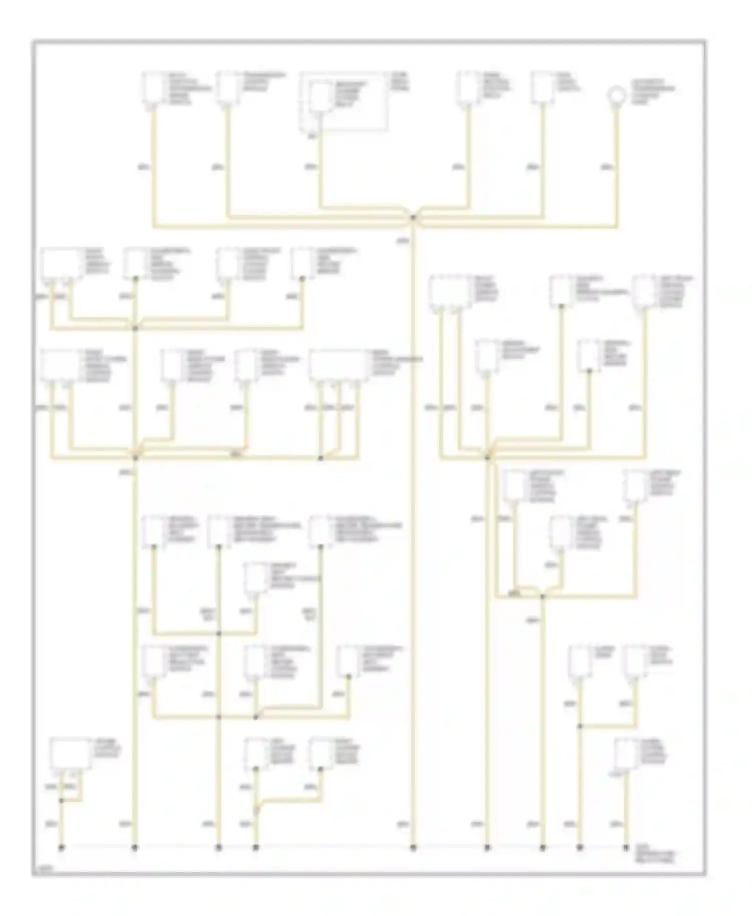 Wiring diagram rear power windows console switch for Volkswagen Passat B4 (1993-1997) (1 of 4)