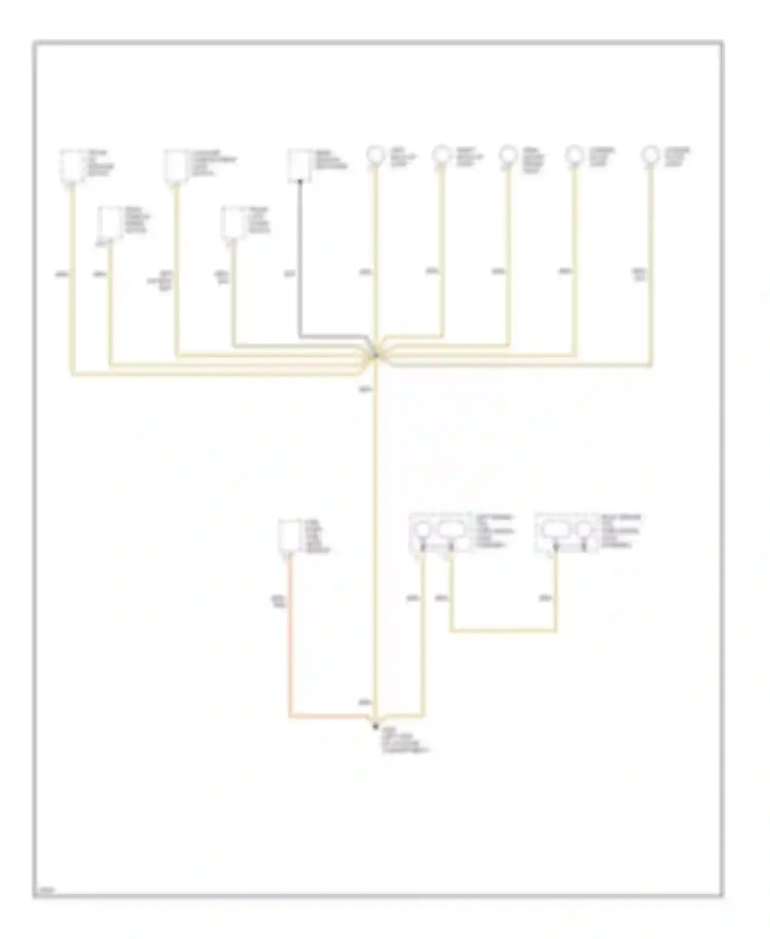 Wiring diagram rear window defogger for Volkswagen Passat B4 (1993-1997) (2 of 2)