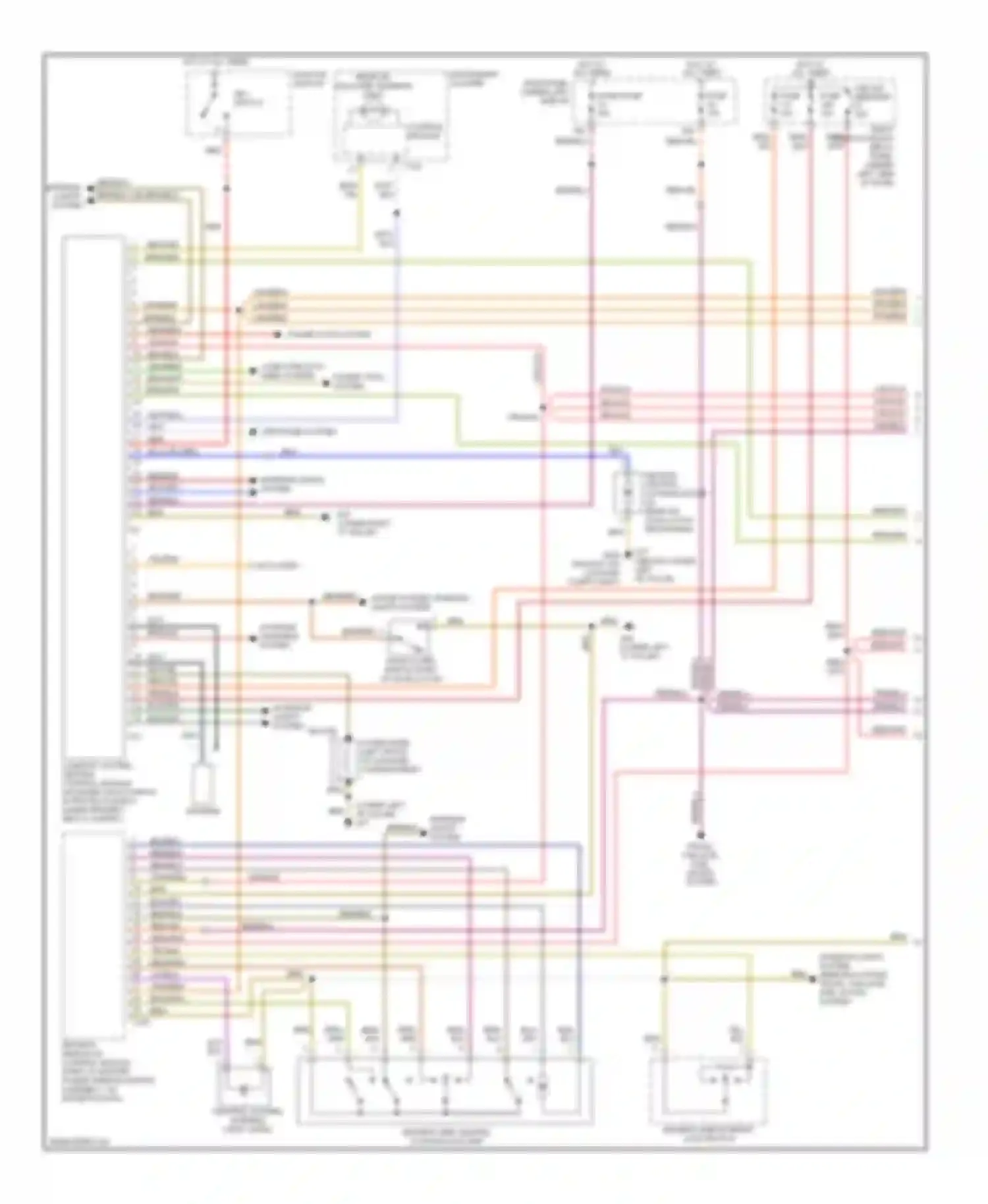 Passat Volkswagen B5 facelift (2000-2005): Anti-theft circuit (1 of 2)