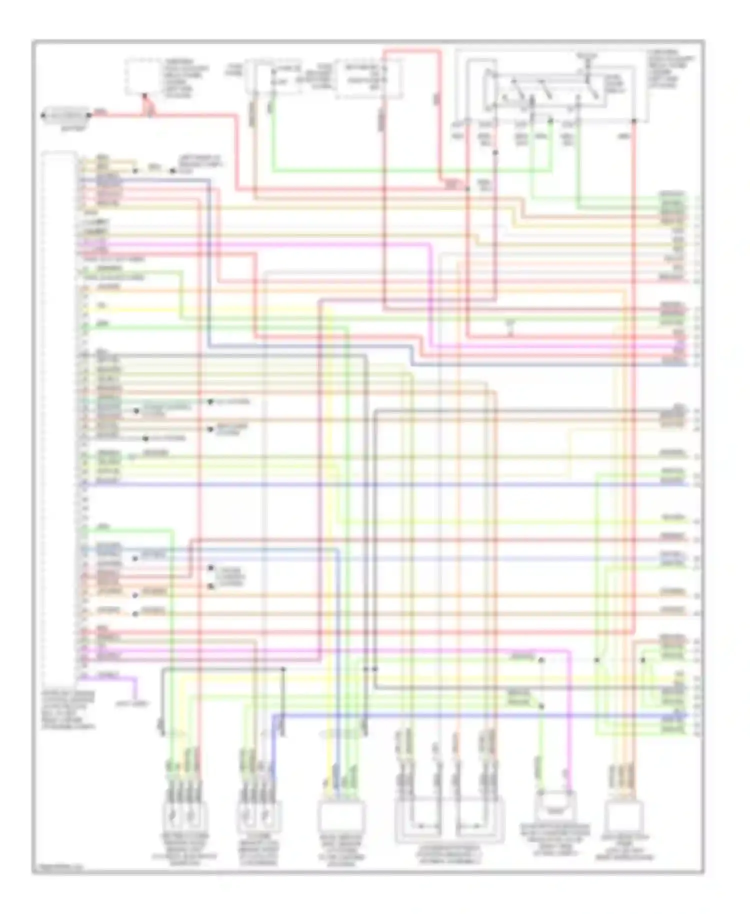 Passat Volkswagen B5 facelift (2000-2005): Wiring diagram engine performance 2.8l (1 of 3)