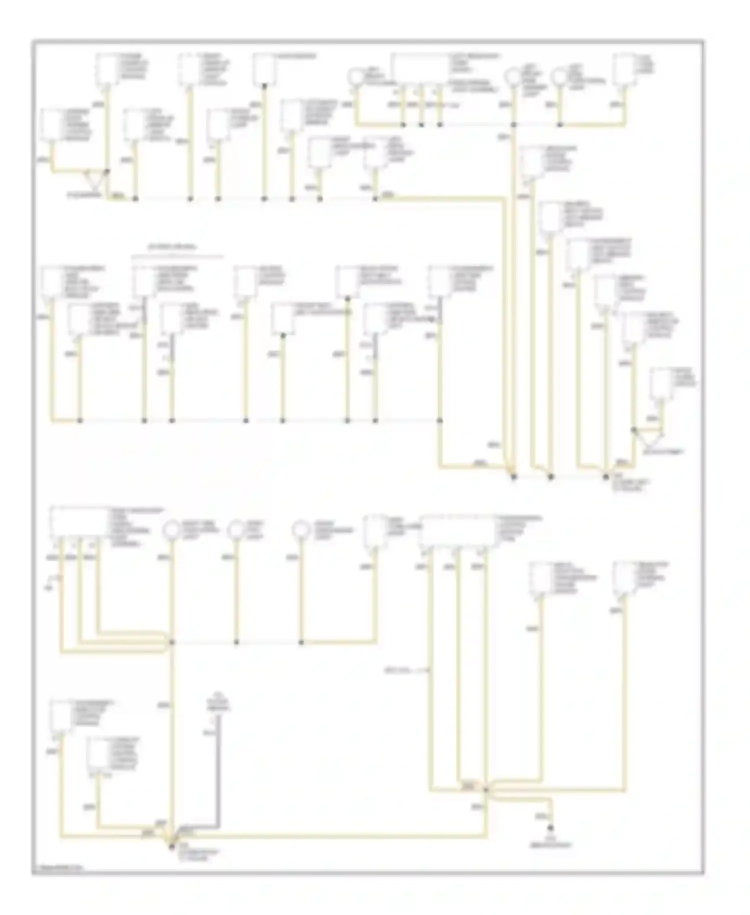 Passat Volkswagen B5 facelift (2000-2005): Ground distribution circuit (3 of 5)