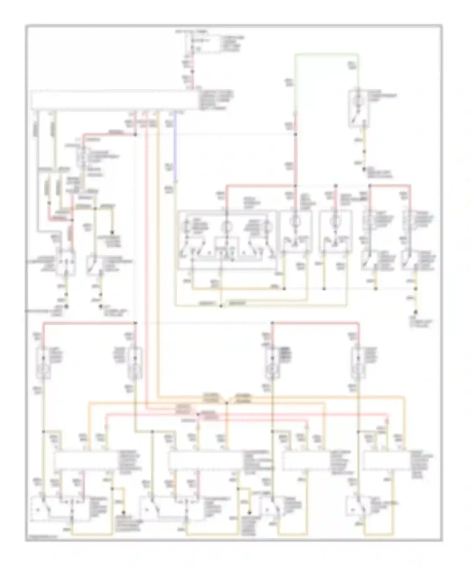 Passat Volkswagen B5 facelift (2000-2005): Courtesy lamps circuit