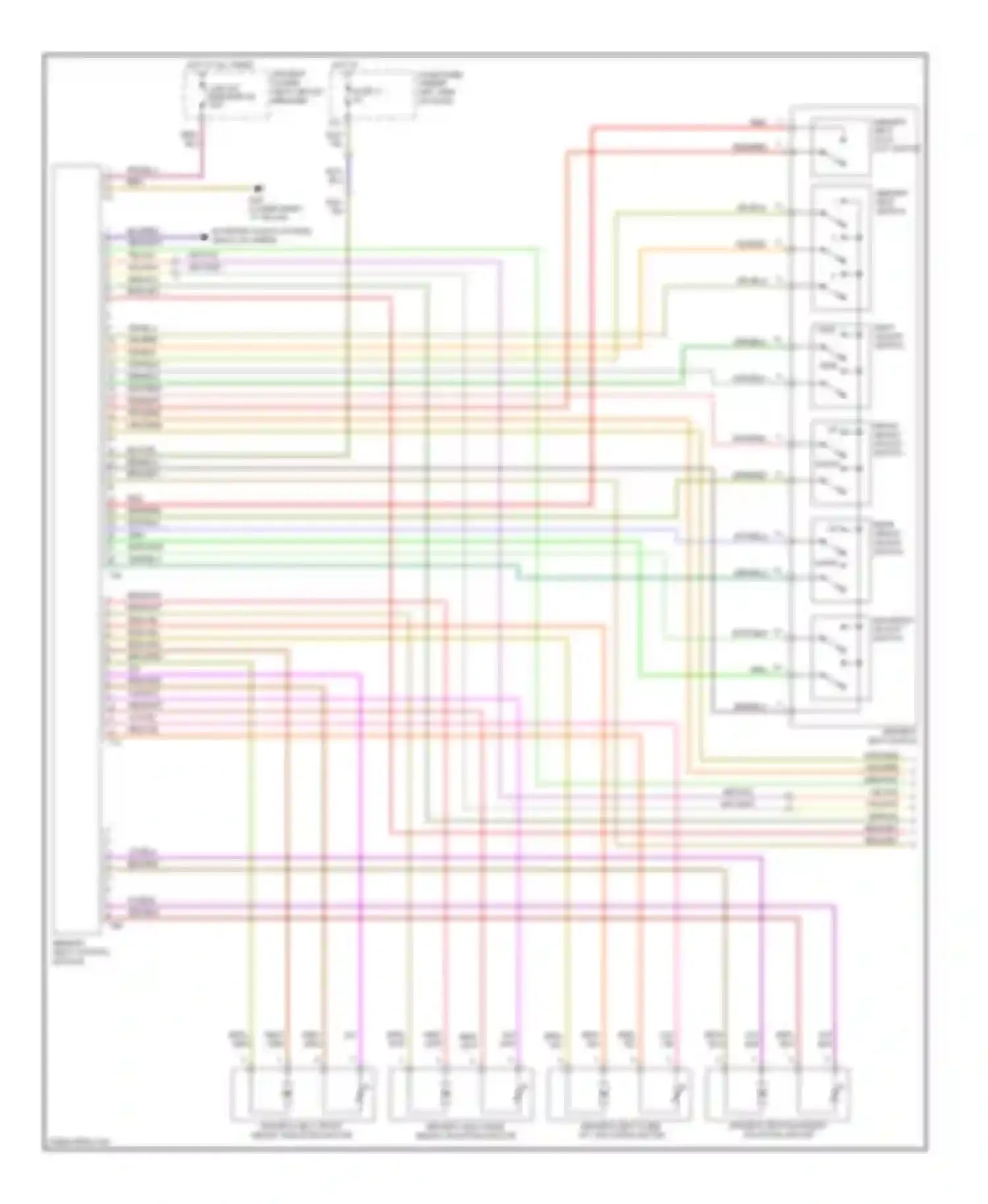Passat Volkswagen B5 facelift (2000-2005): Memory systems circuit (1 of 2)
