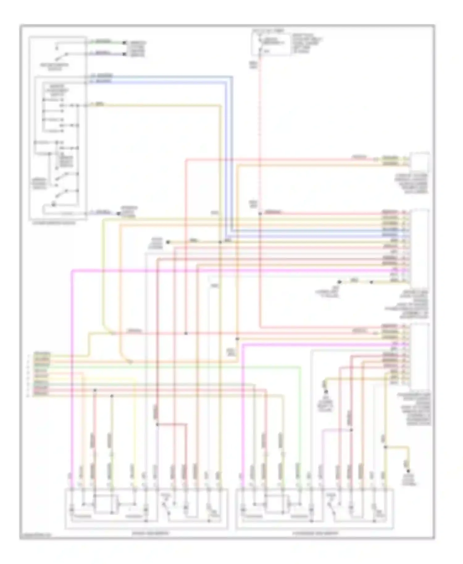 Passat Volkswagen B5 facelift (2000-2005): Memory systems circuit (2 of 2)