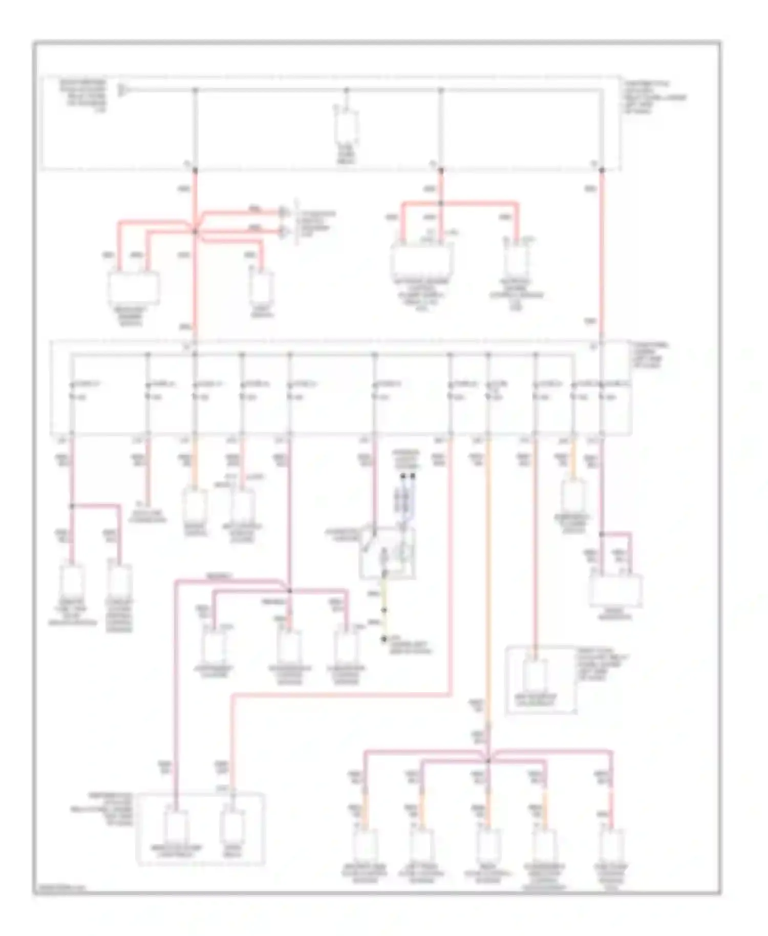 Passat Volkswagen B5 facelift (2000-2005): Power distribution circuit (2 of 4)