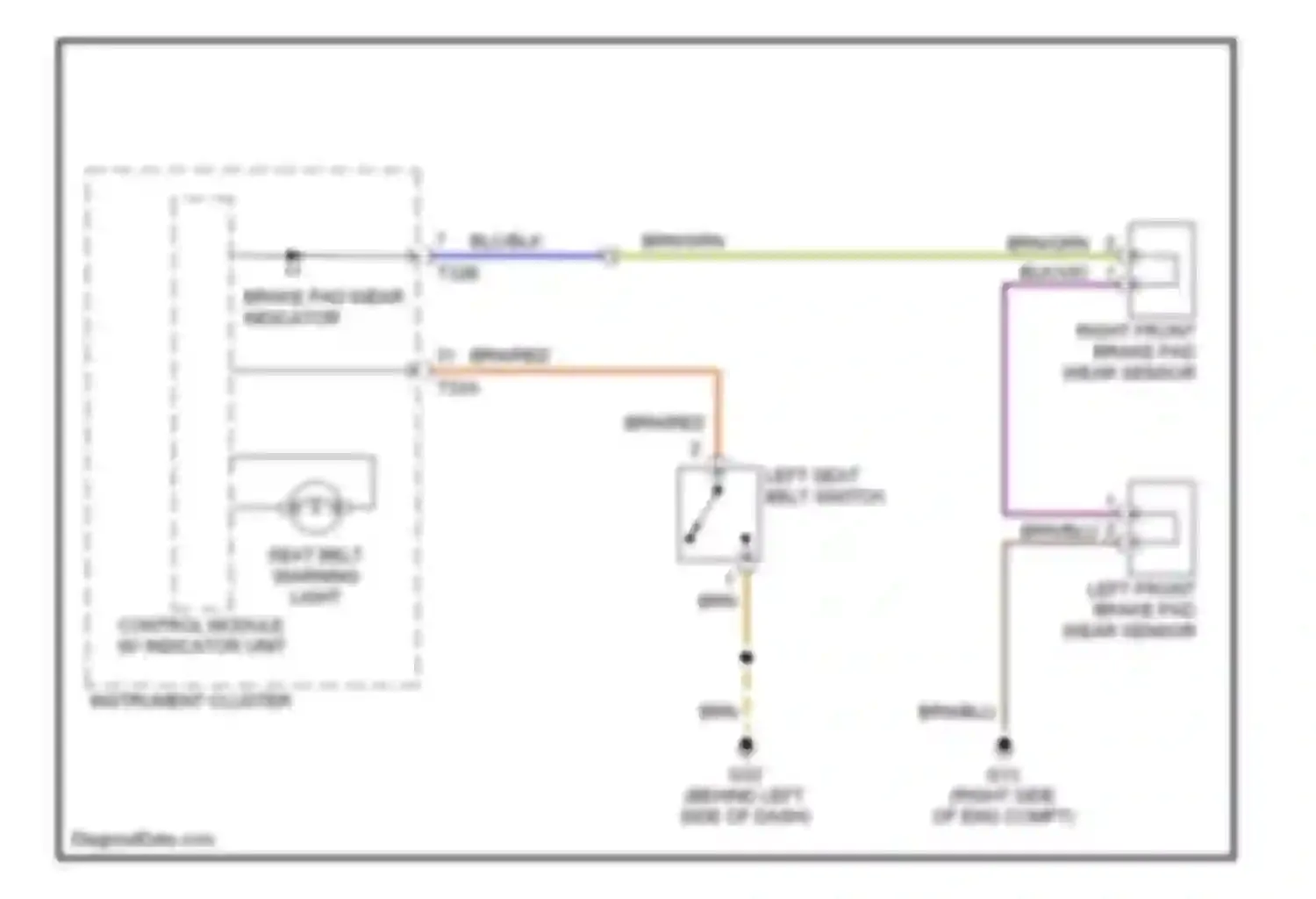Passat Volkswagen B5 facelift (2000-2005): Warning systems circuit