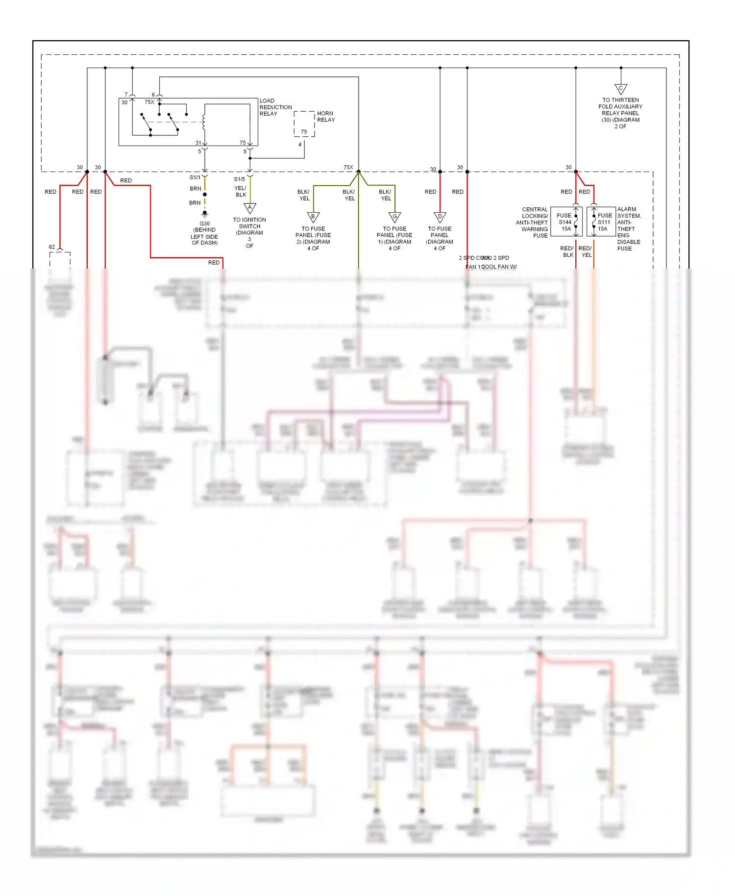 Wiring diagram abs control module for Volkswagen Passat B5 facelift (2000-2005) (1 of 3)