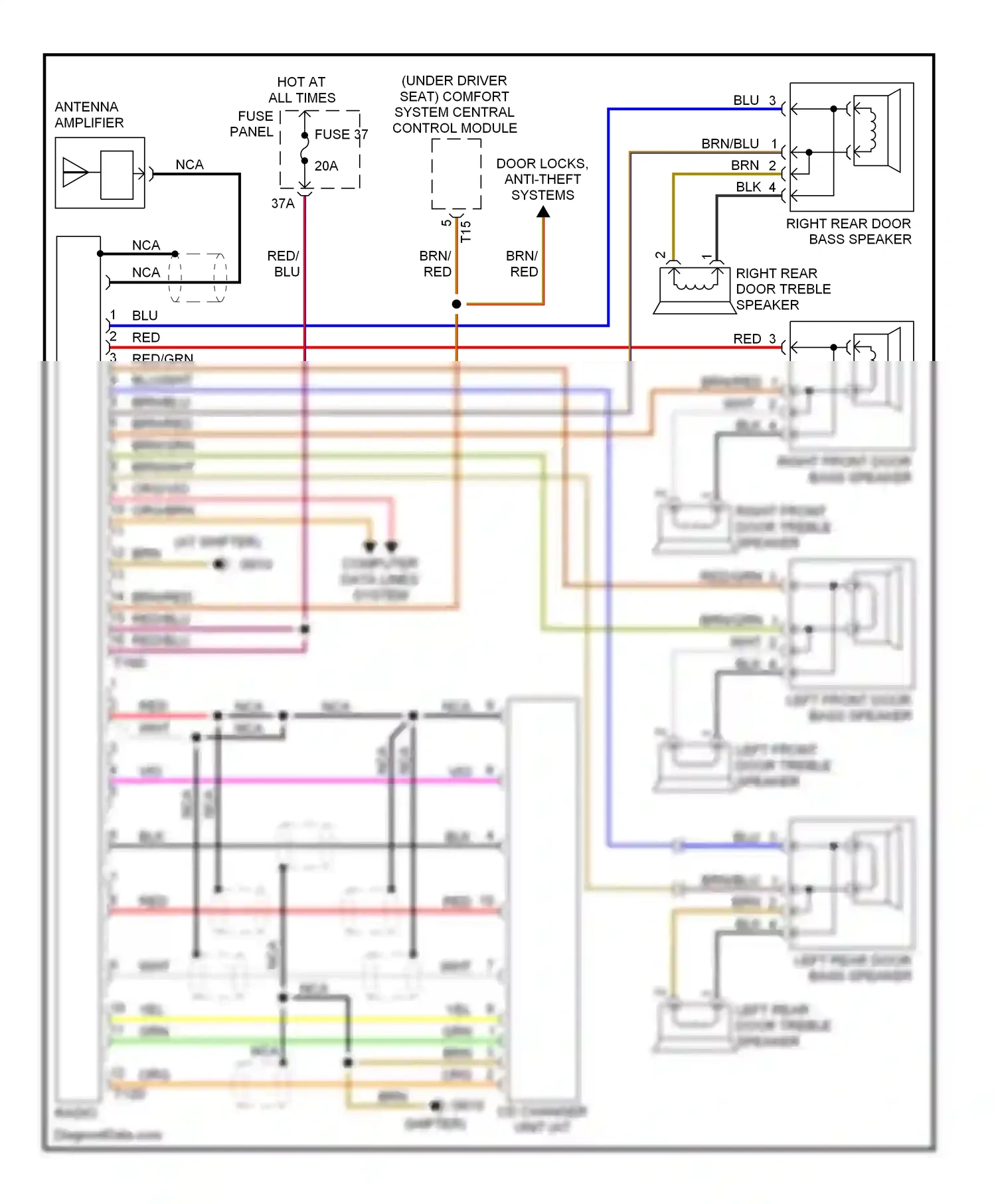 Wiring diagram blk for Volkswagen Passat B5 facelift (2000-2005) (56 of 60)