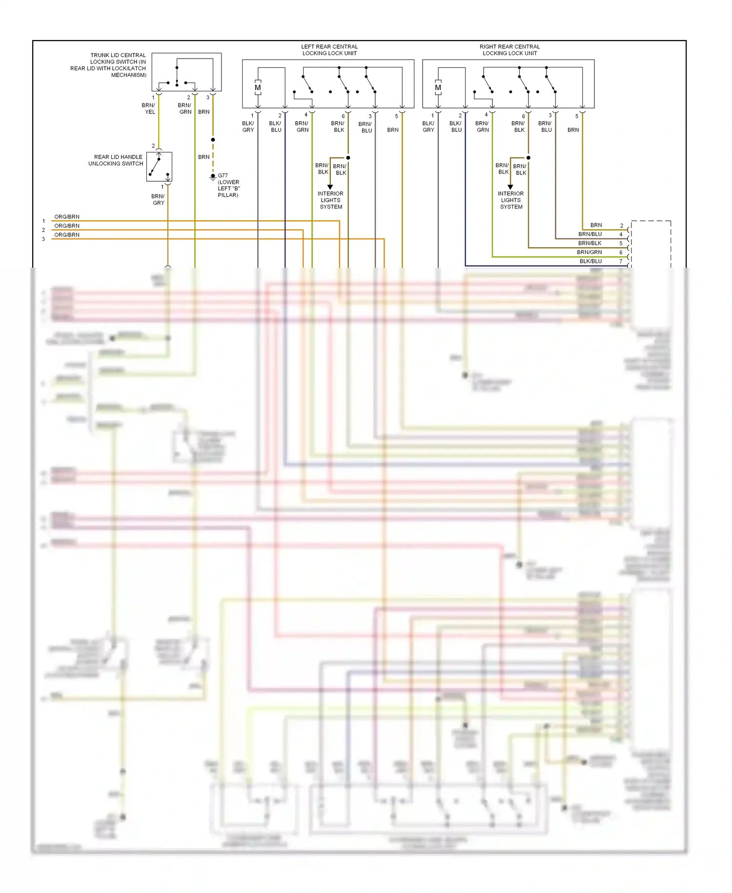 Wiring diagram blk/blu for Volkswagen Passat B5 facelift (2000-2005) (16 of 39)