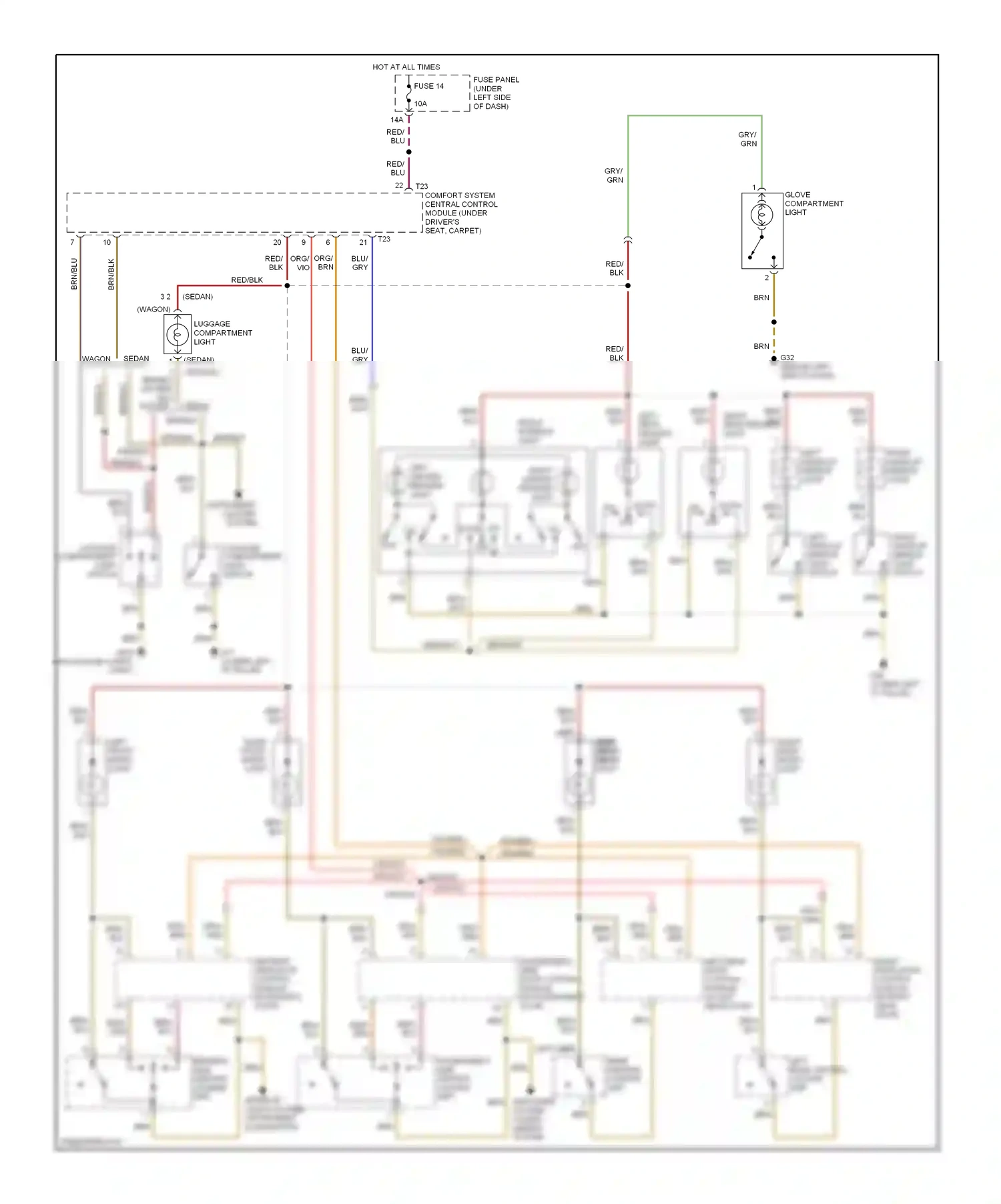 Wiring diagram blu for Volkswagen Passat B5 facelift (2000-2005) (35 of 60)