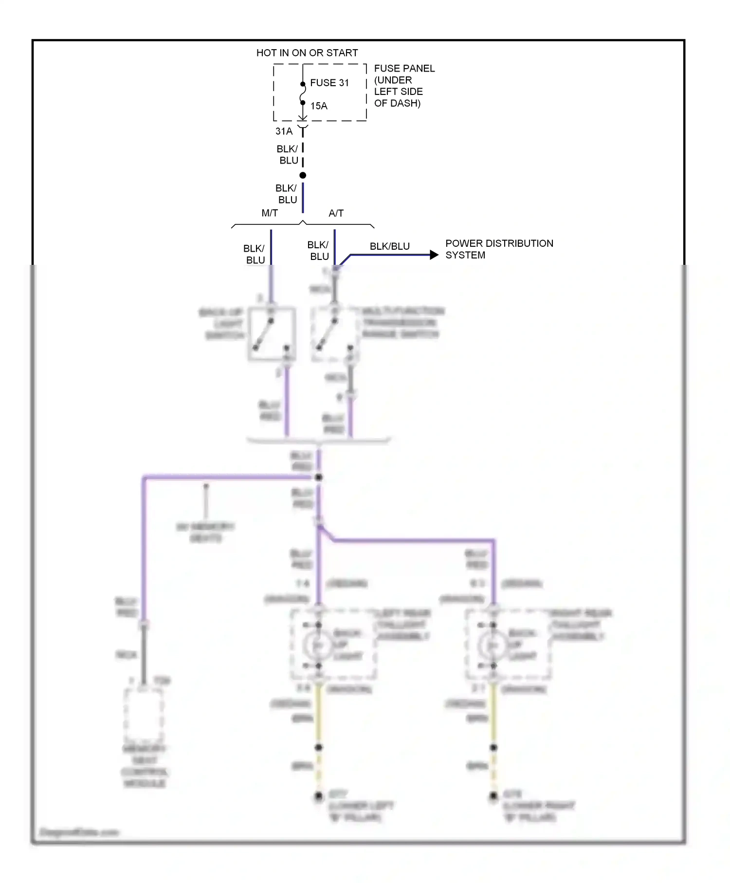 Wiring diagram blu for Volkswagen Passat B5 facelift (2000-2005) (21 of 60)