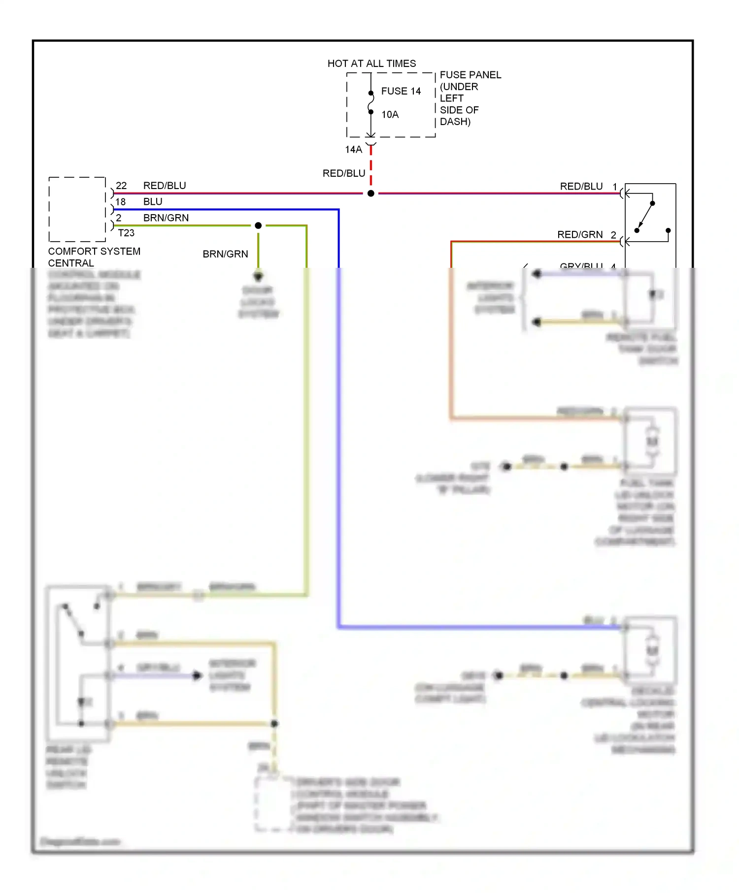 Wiring diagram blu for Volkswagen Passat B5 facelift (2000-2005) (60 of 60)