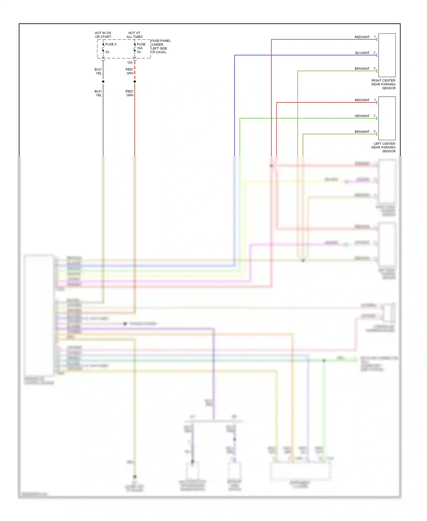 Wiring diagram blu/grn for Volkswagen Passat B5 facelift (2000-2005) (3 of 5)