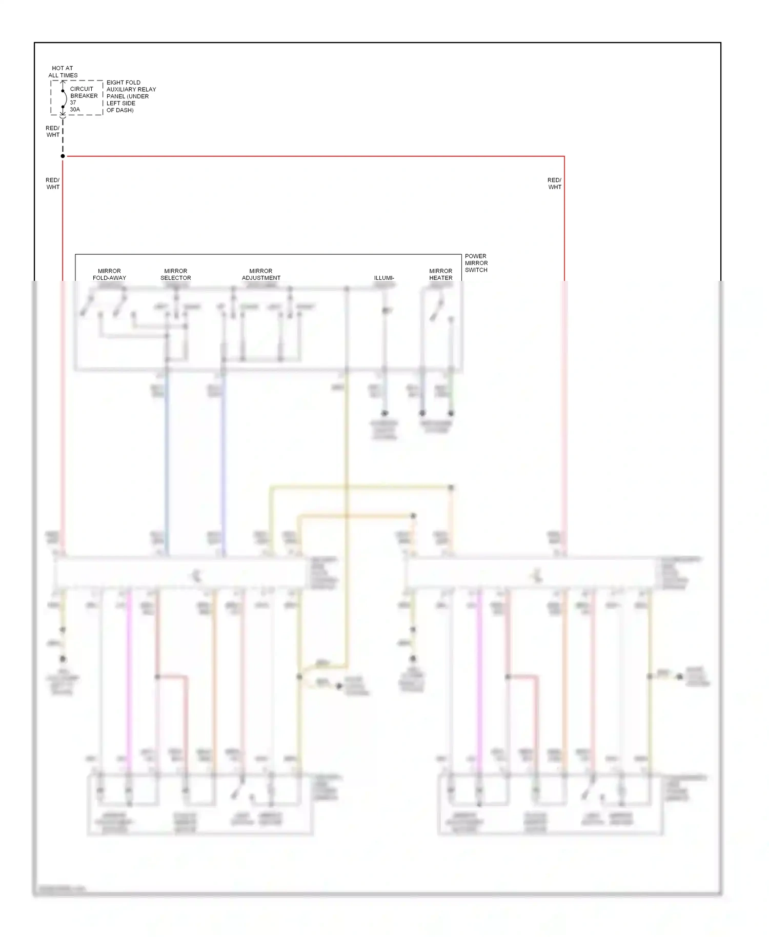 Wiring diagram door locks system for Volkswagen Passat B5 facelift (2000-2005) (3 of 5)