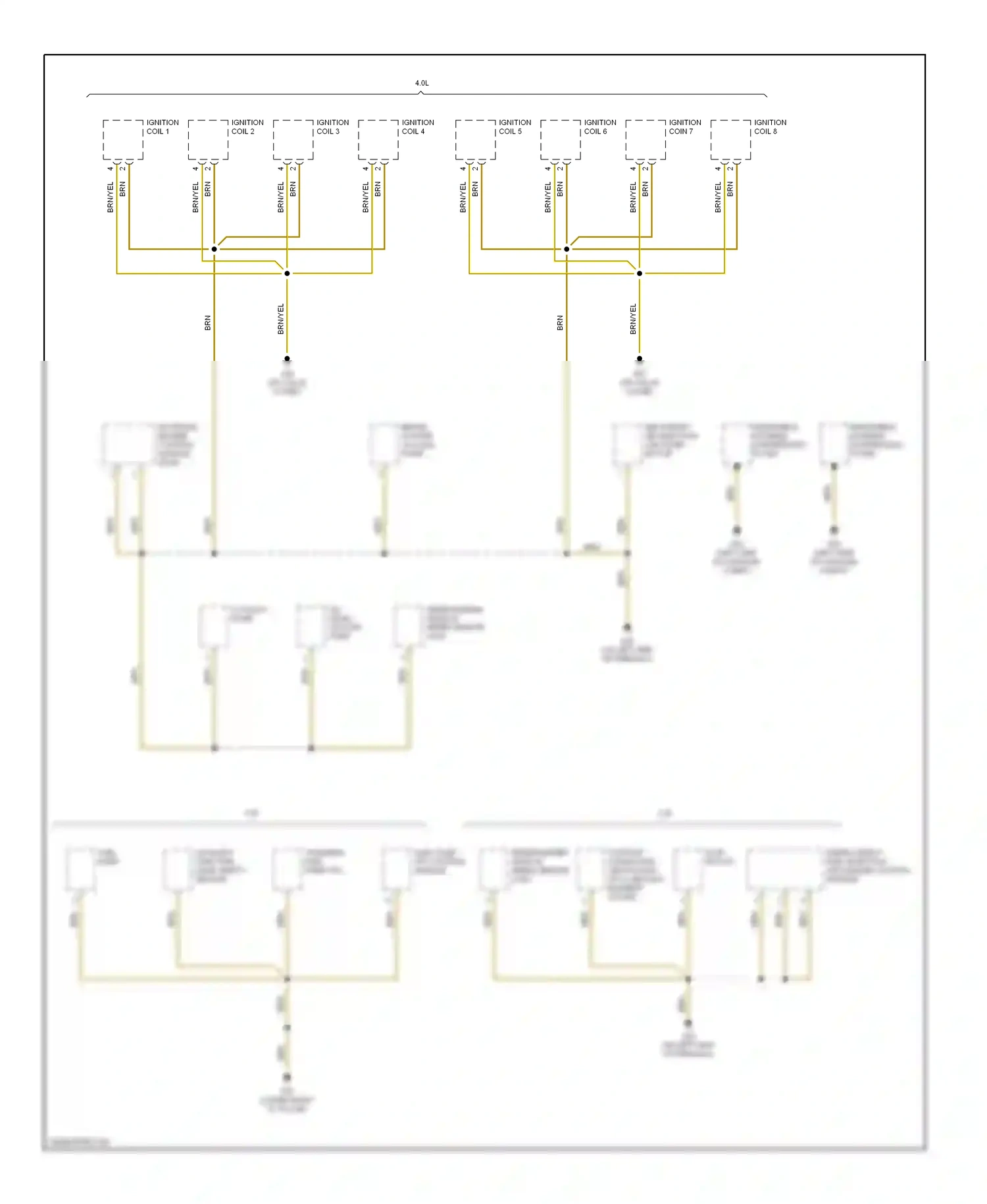 Wiring diagram ignition coil 8 for Volkswagen Passat B5 facelift (2000-2005) (1 of 1)