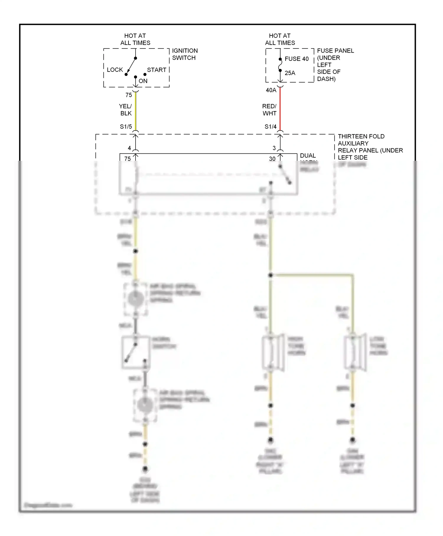 Wiring diagram lock on for Volkswagen Passat B5 facelift (2000-2005) (3 of 5)