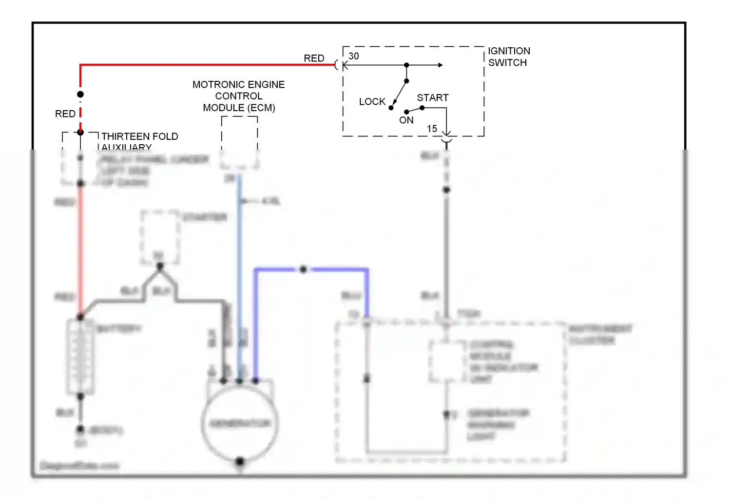 Wiring diagram module w/ indicator unit for Volkswagen Passat B5 facelift (2000-2005) (1 of 1)