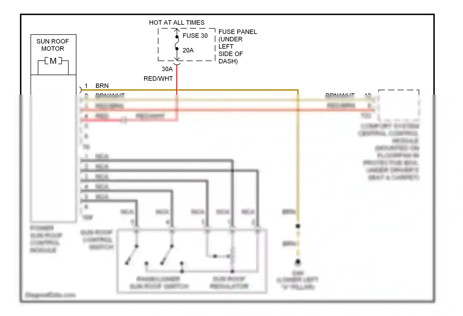 Wiring diagram nca for Volkswagen Passat B5 facelift (2000-2005) (35 of 39)