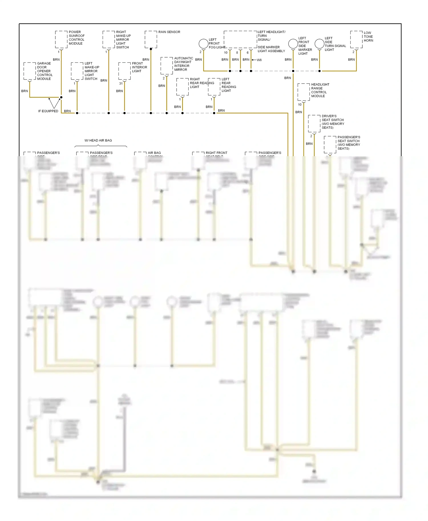 Wiring diagram selector lever warning light for Volkswagen Passat B5 facelift (2000-2005) (1 of 3)