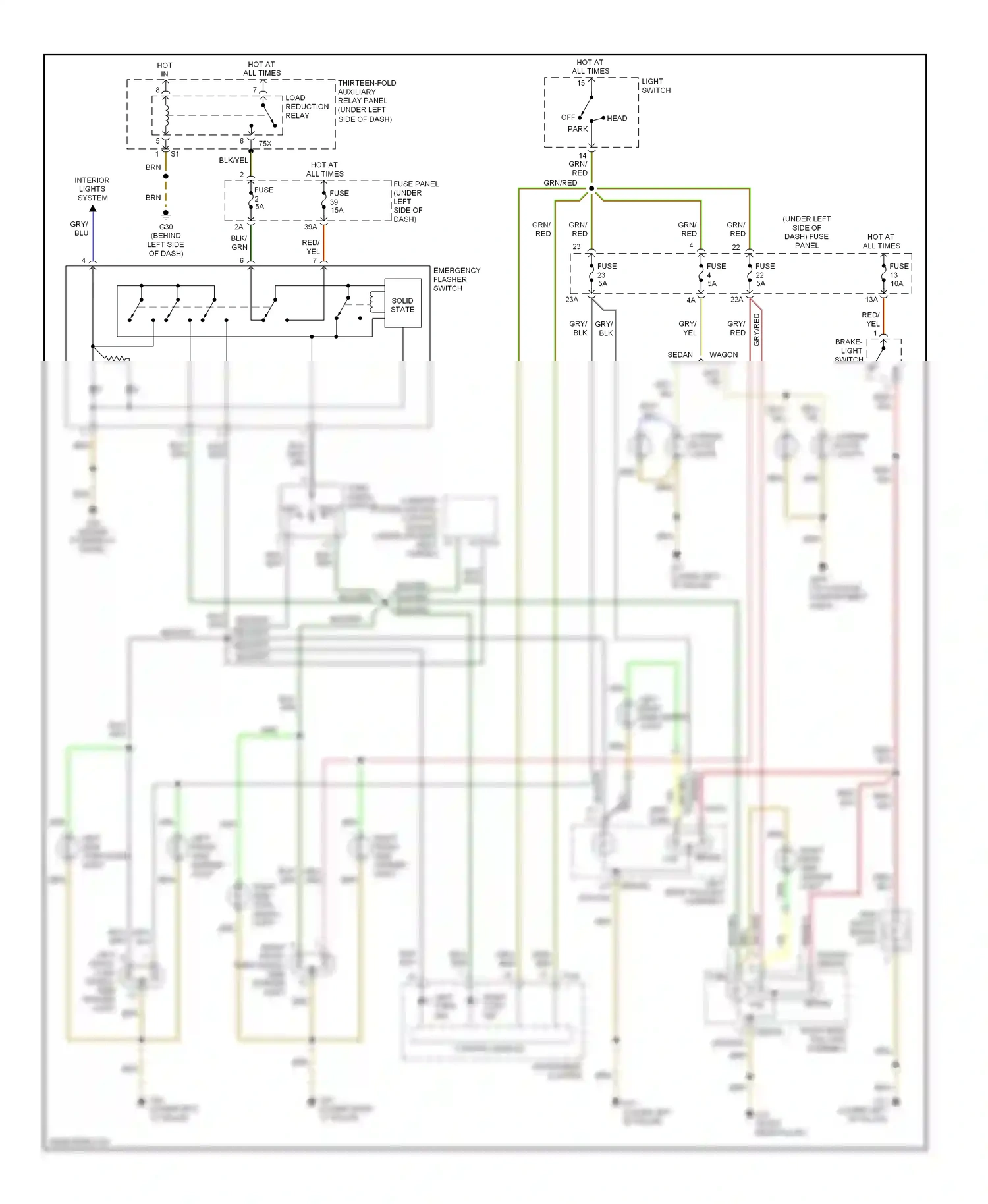 Wiring diagram solid state for Volkswagen Passat B5 facelift (2000-2005) (4 of 5)