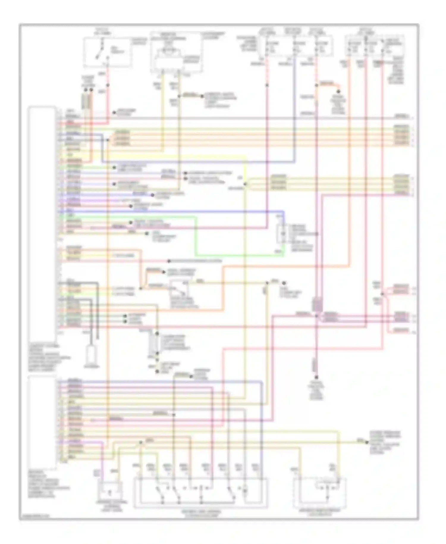 Passat Volkswagen B5 (1996-2001): Anti-theft circuit (1 of 2)