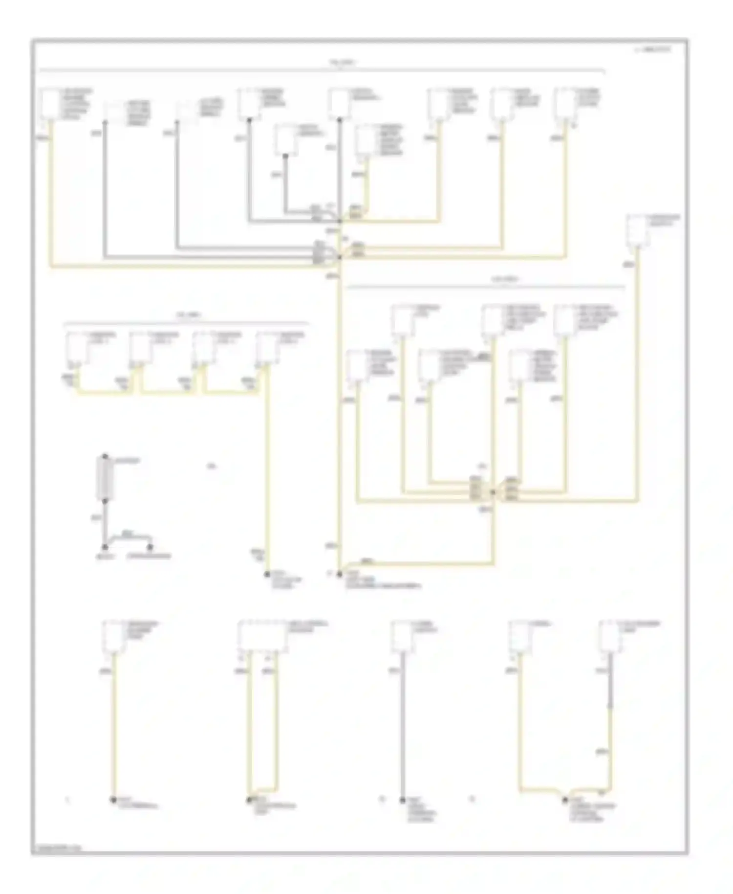 Passat Volkswagen B5 (1996-2001): Ground distribution circuit (1 of 3)