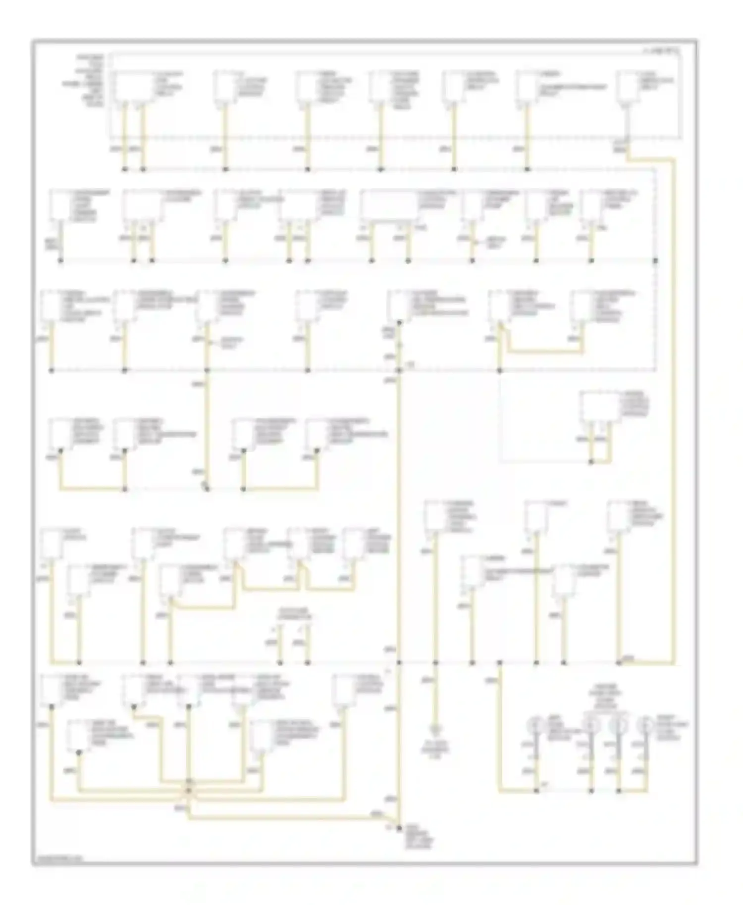 Passat Volkswagen B5 (1996-2001): Ground distribution circuit (2 of 3)