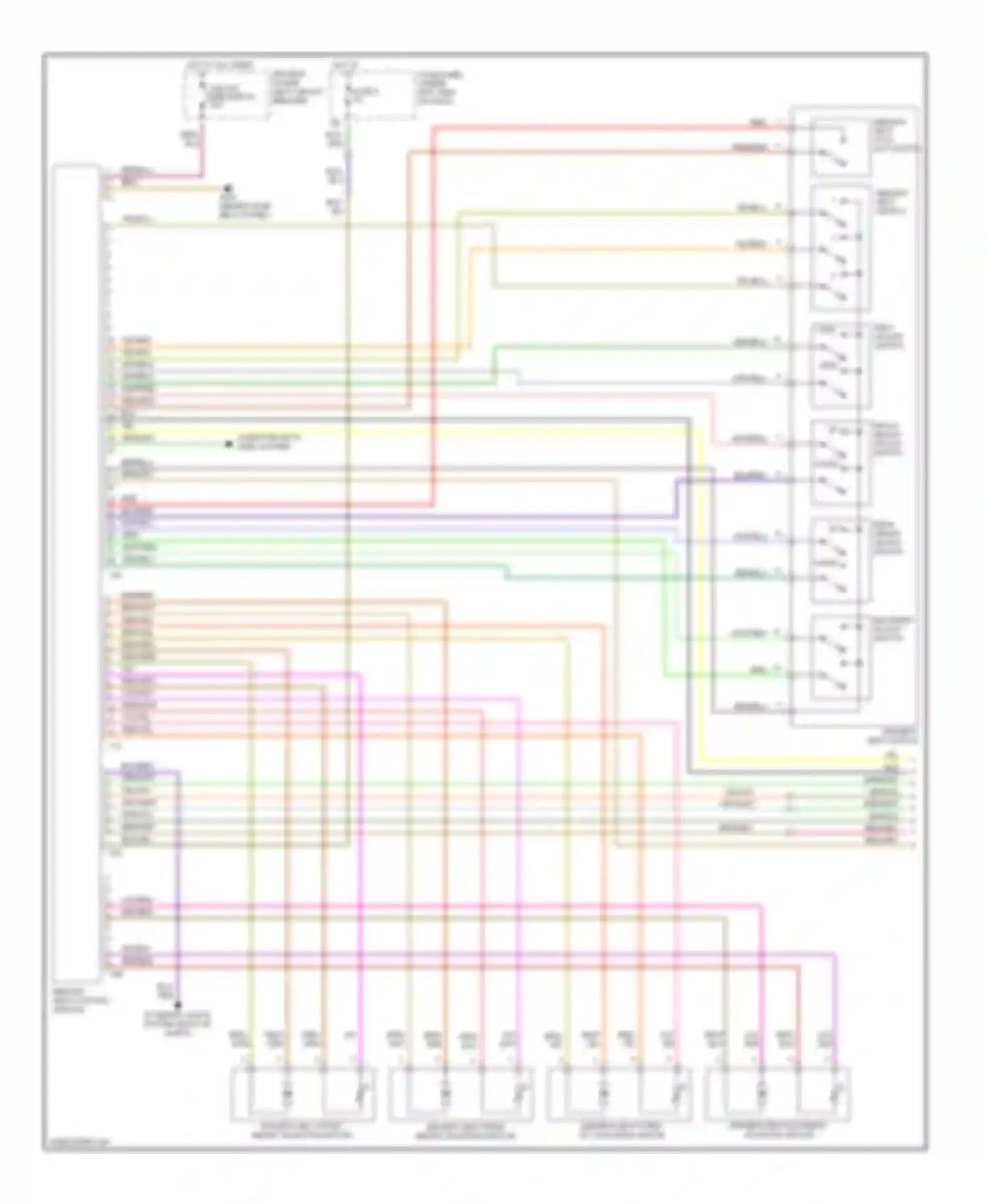 Passat Volkswagen B5 (1996-2001): Memory system circuits (1 of 2)
