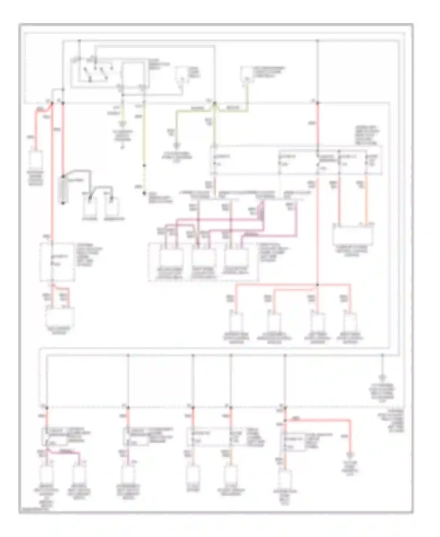 Passat Volkswagen B5 (1996-2001): Power distribution circuit (1 of 4)