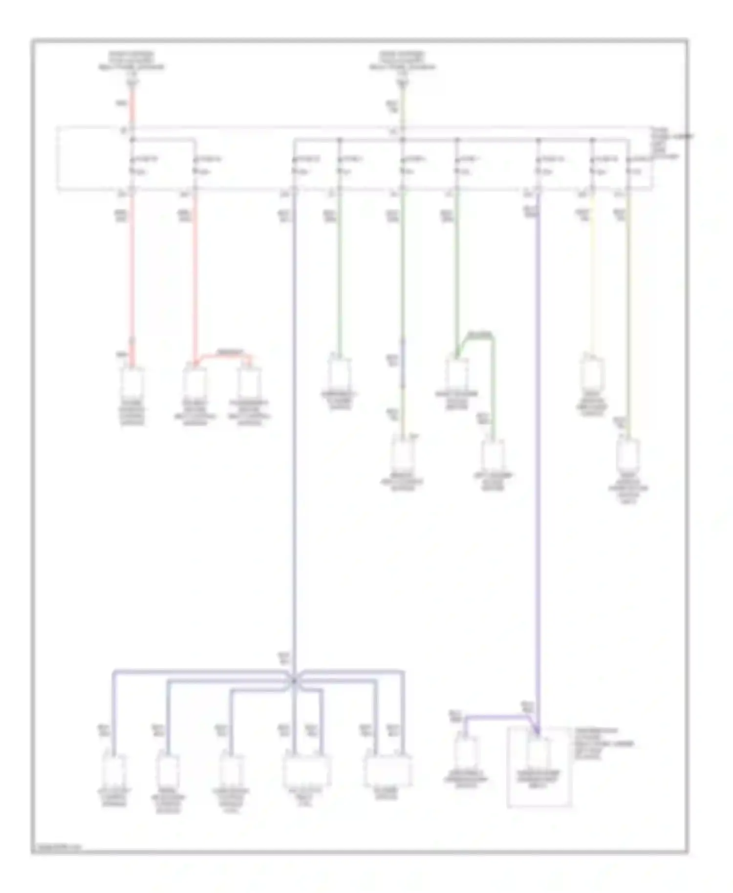 Passat Volkswagen B5 (1996-2001): Power distribution circuit (4 of 4)