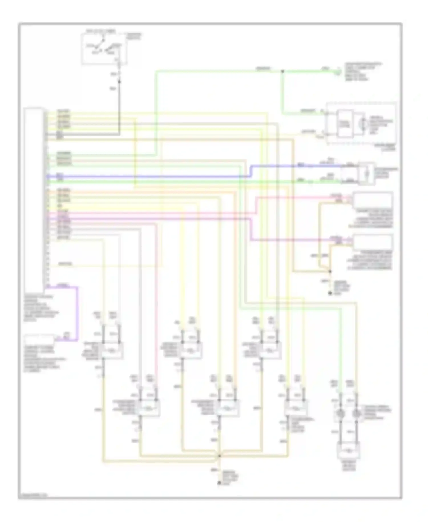 Passat Volkswagen B5 (1996-2001): Supplemental restraint circuit