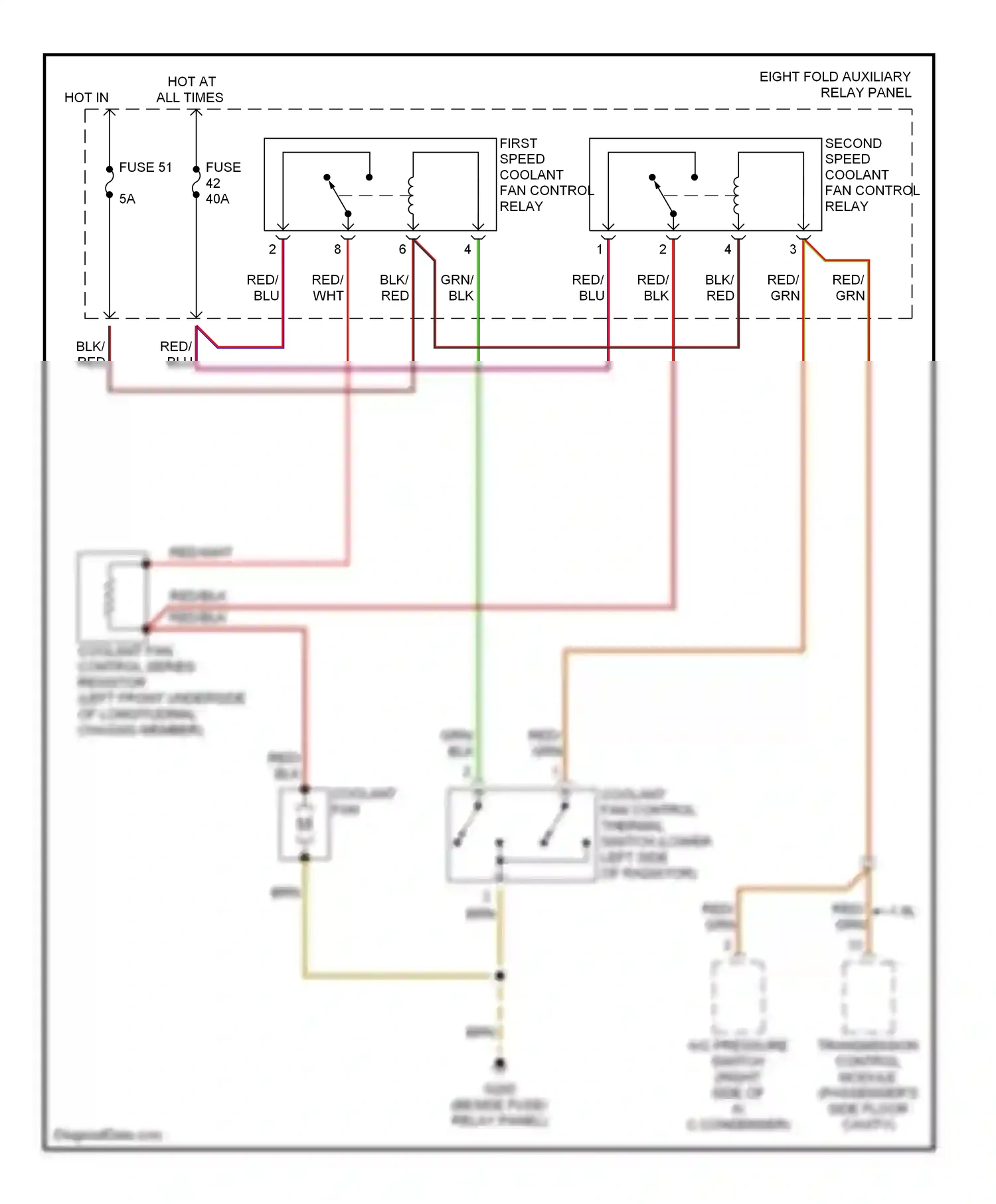 Wiring diagram blu for Volkswagen Passat B5 (1996-2001) (7 of 36)